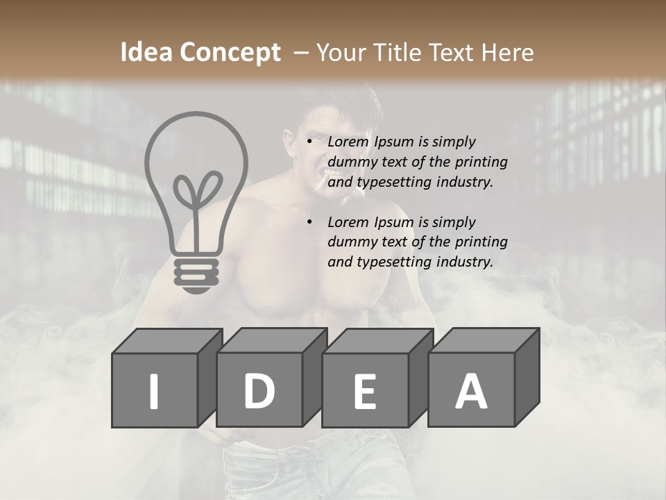 Cutout Expression Serious PowerPoint Template