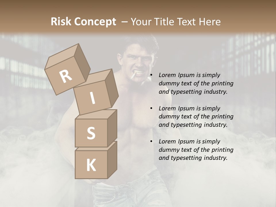 Cutout Expression Serious PowerPoint Template