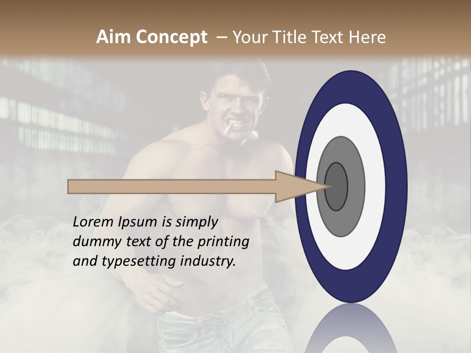 Cutout Expression Serious PowerPoint Template