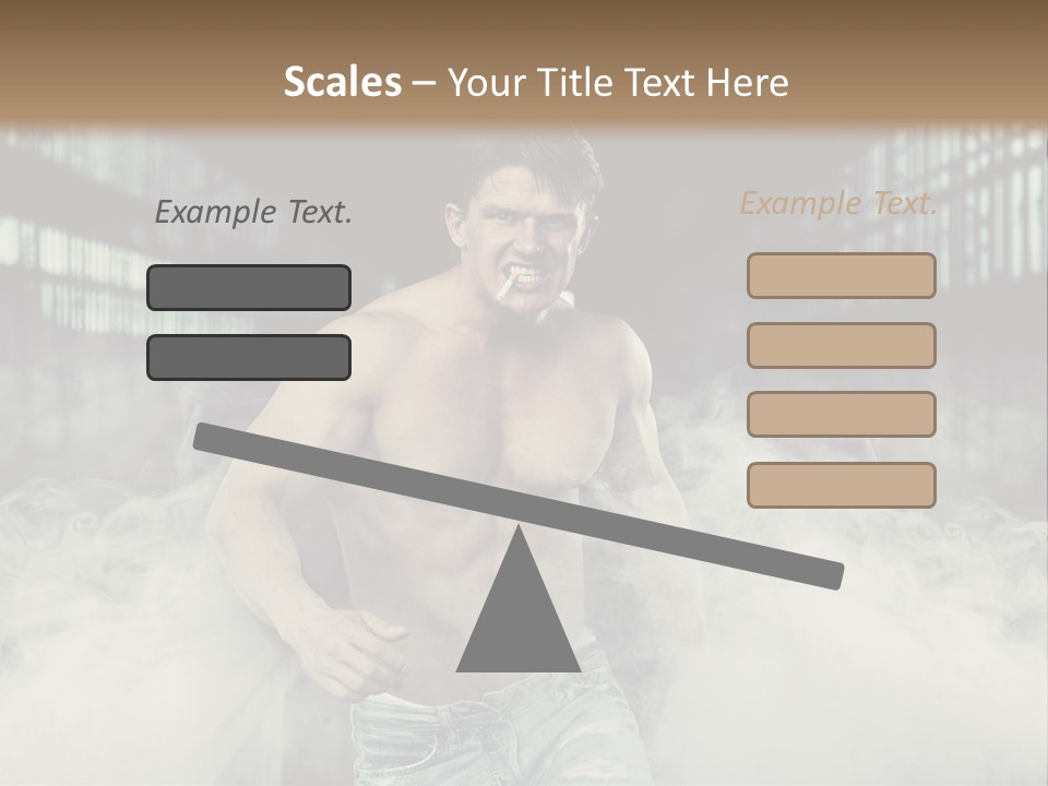 Cutout Expression Serious PowerPoint Template