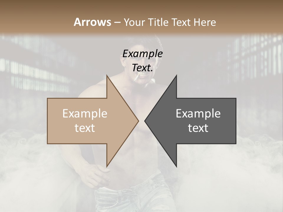Cutout Expression Serious PowerPoint Template