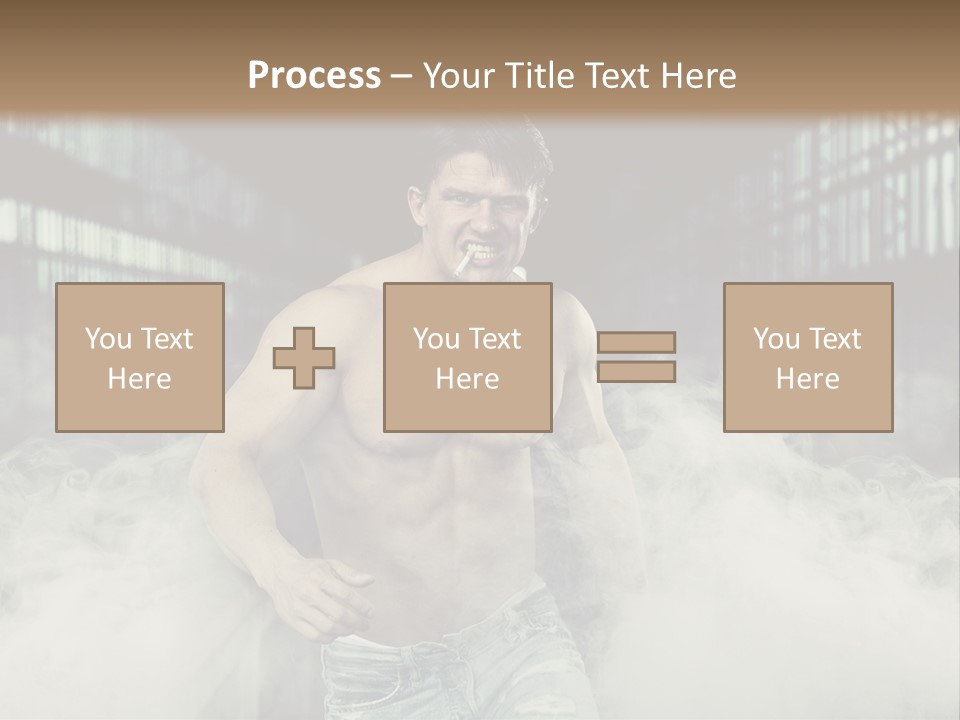 Cutout Expression Serious PowerPoint Template