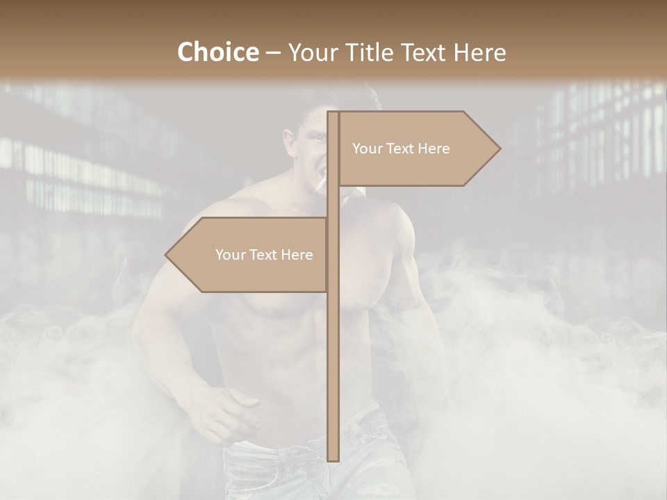 Cutout Expression Serious PowerPoint Template