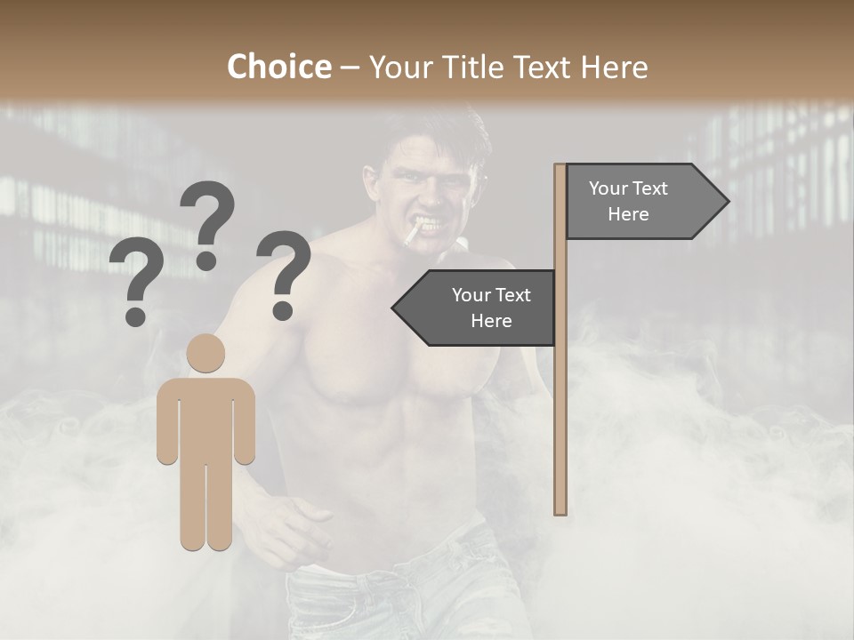 Cutout Expression Serious PowerPoint Template