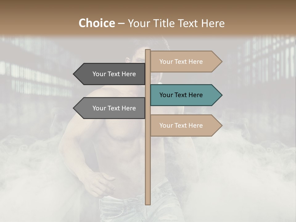 Cutout Expression Serious PowerPoint Template
