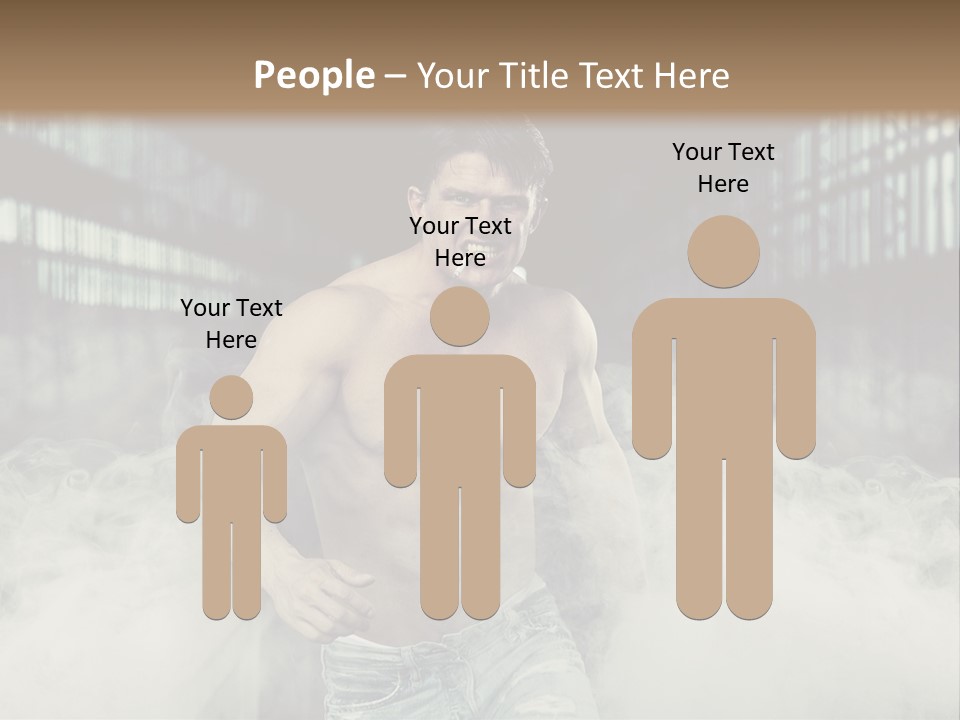 Cutout Expression Serious PowerPoint Template