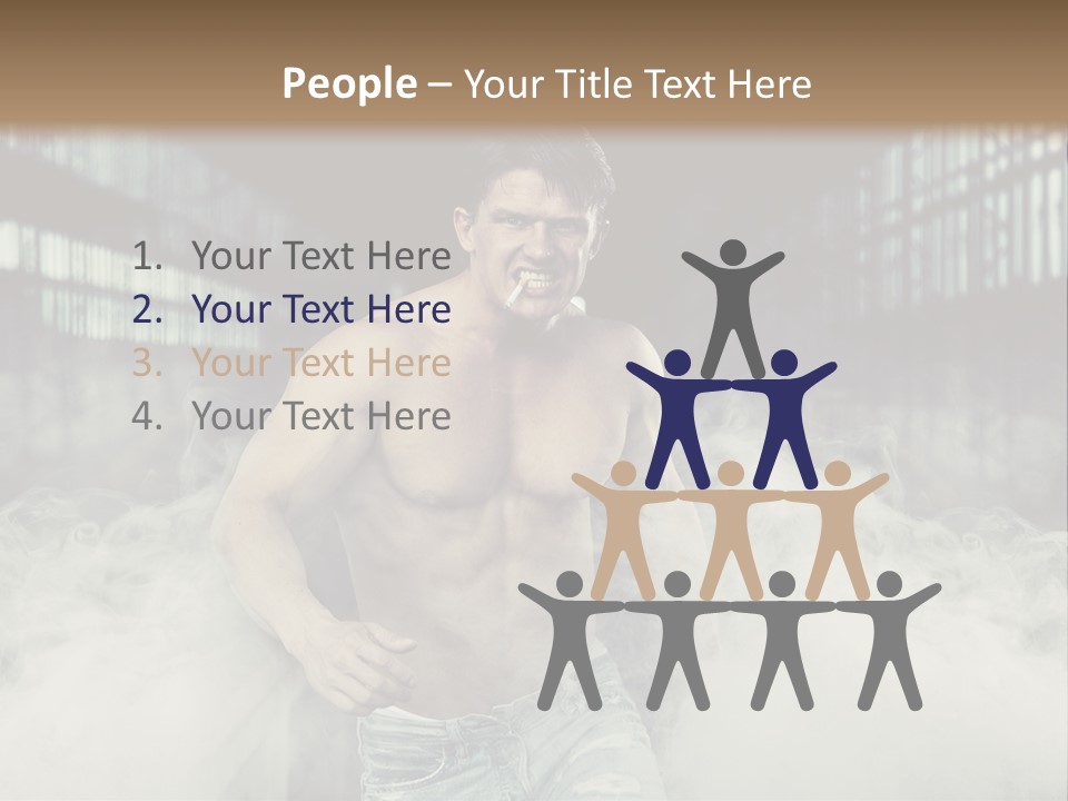 Cutout Expression Serious PowerPoint Template