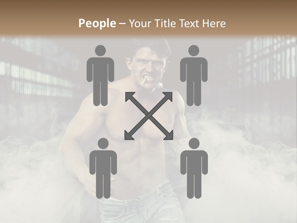 Cutout Expression Serious PowerPoint Template