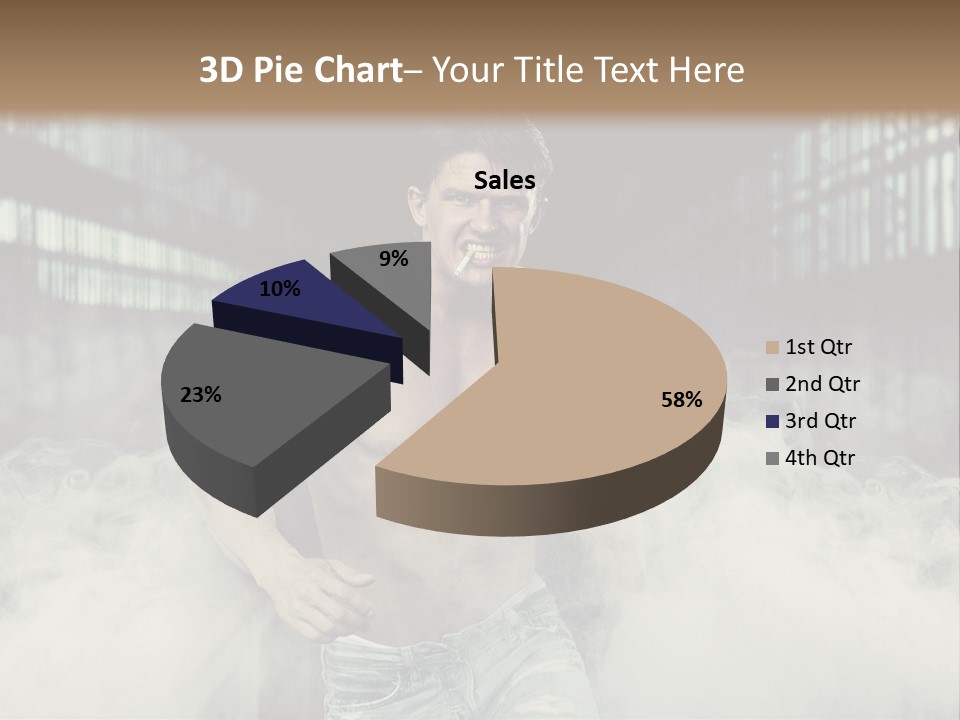 Cutout Expression Serious PowerPoint Template