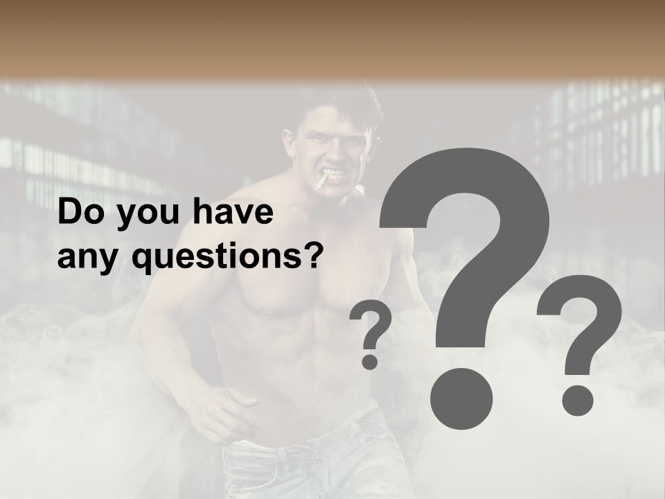 Cutout Expression Serious PowerPoint Template