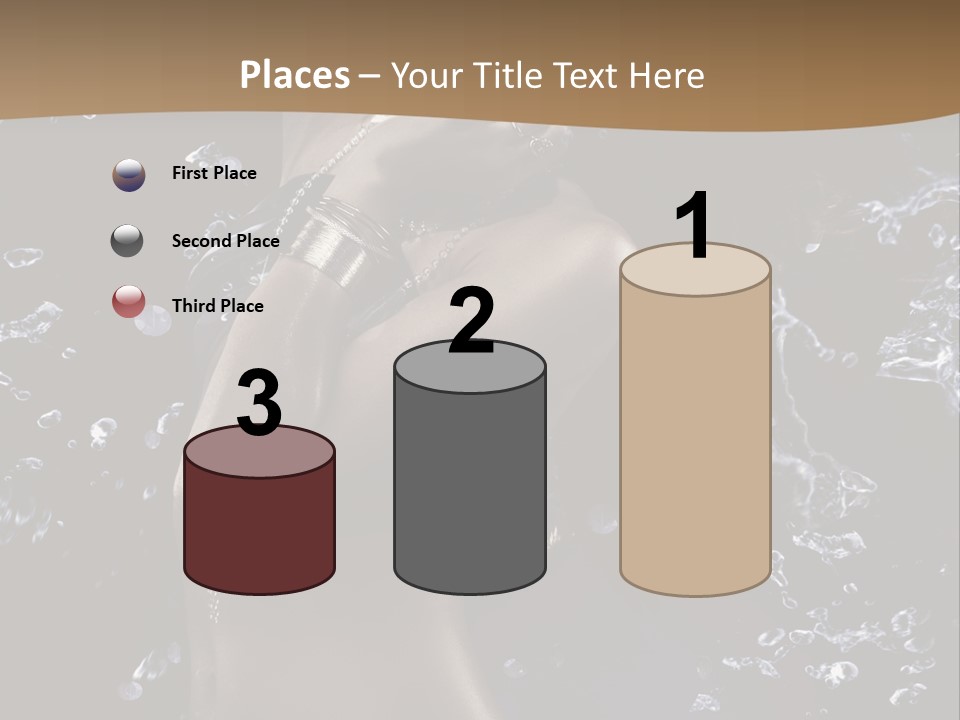 Liquid Brunette Drop PowerPoint Template