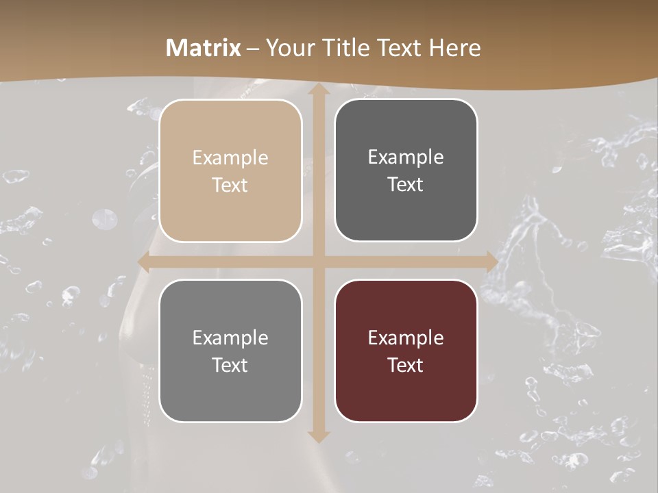 Liquid Brunette Drop PowerPoint Template