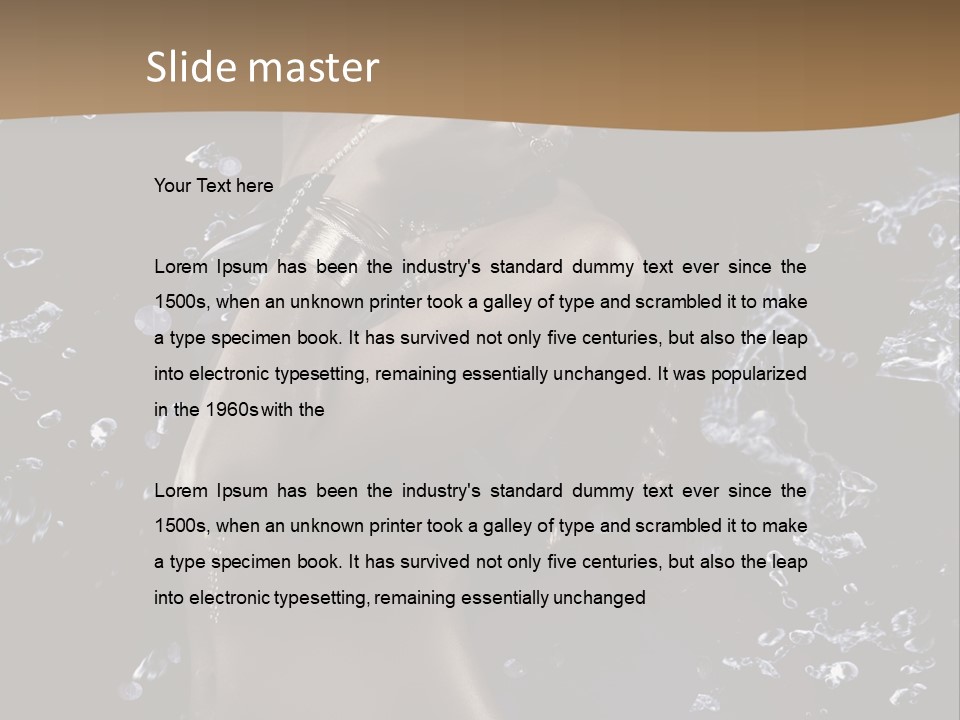 Liquid Brunette Drop PowerPoint Template