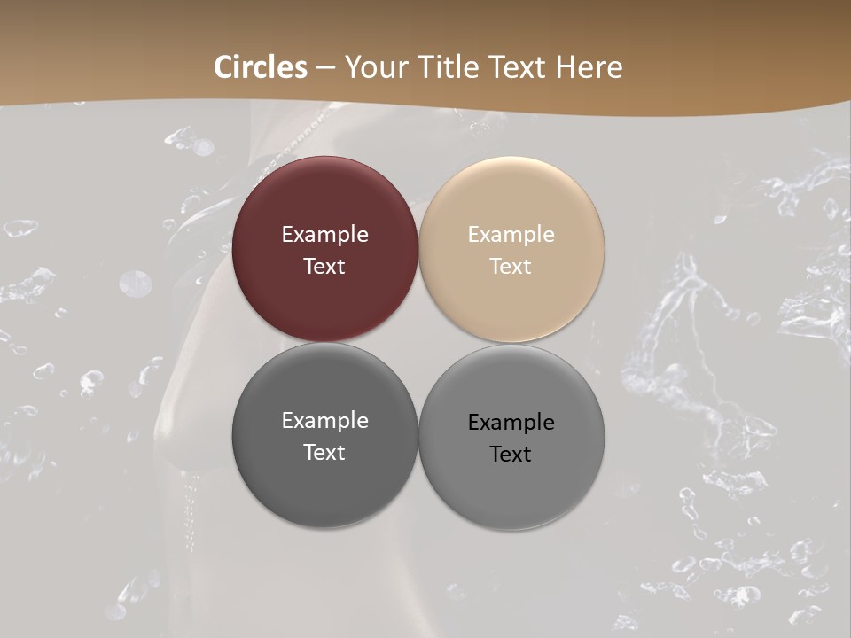 Liquid Brunette Drop PowerPoint Template