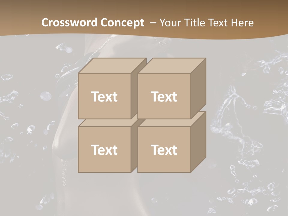 Liquid Brunette Drop PowerPoint Template