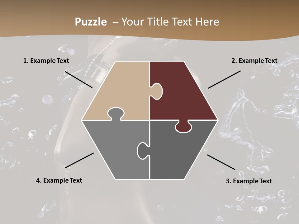 Liquid Brunette Drop PowerPoint Template