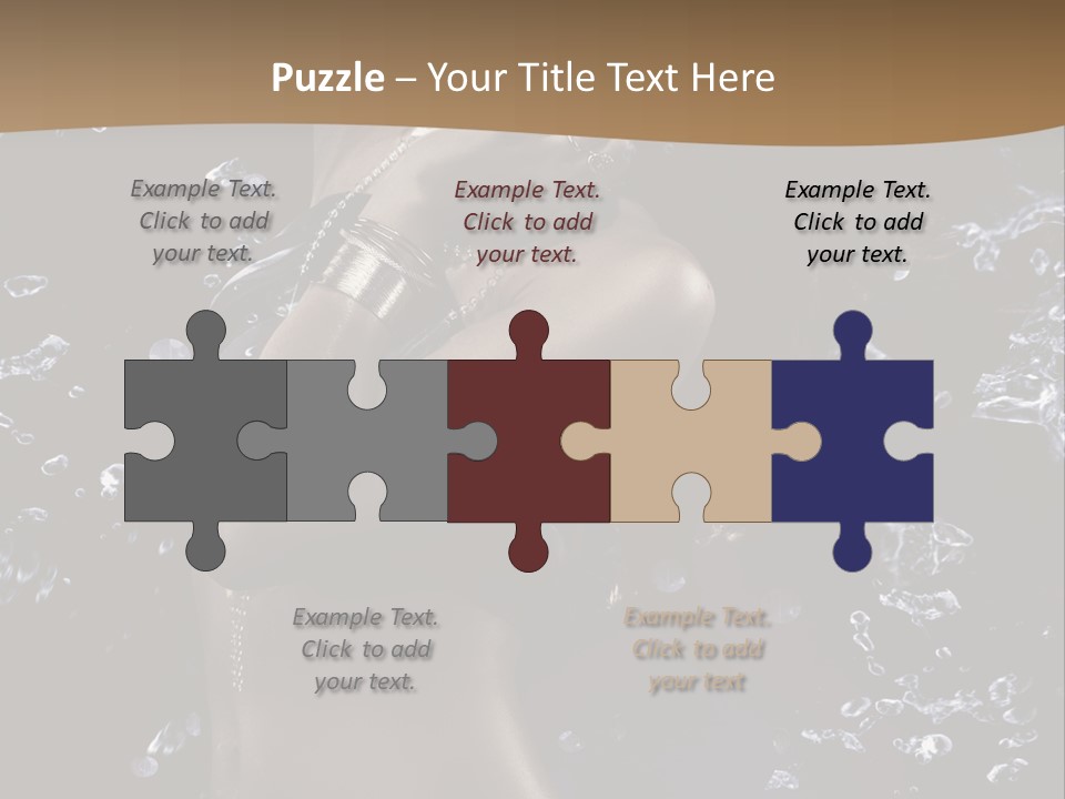 Liquid Brunette Drop PowerPoint Template