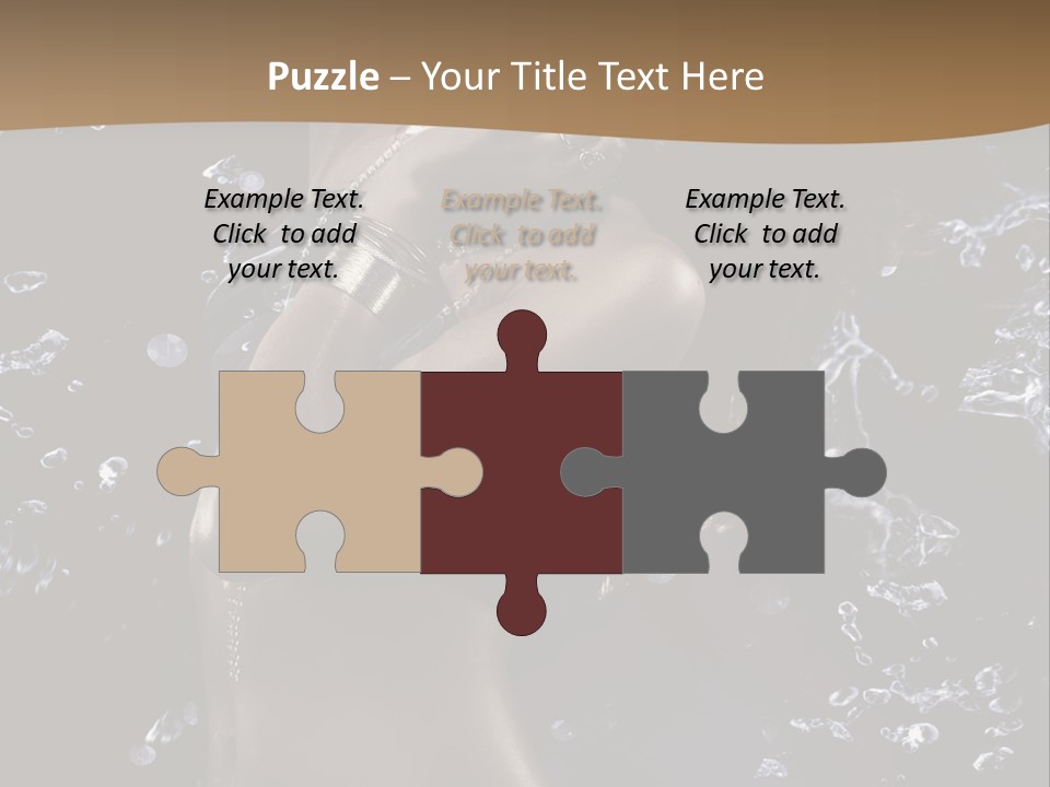 Liquid Brunette Drop PowerPoint Template