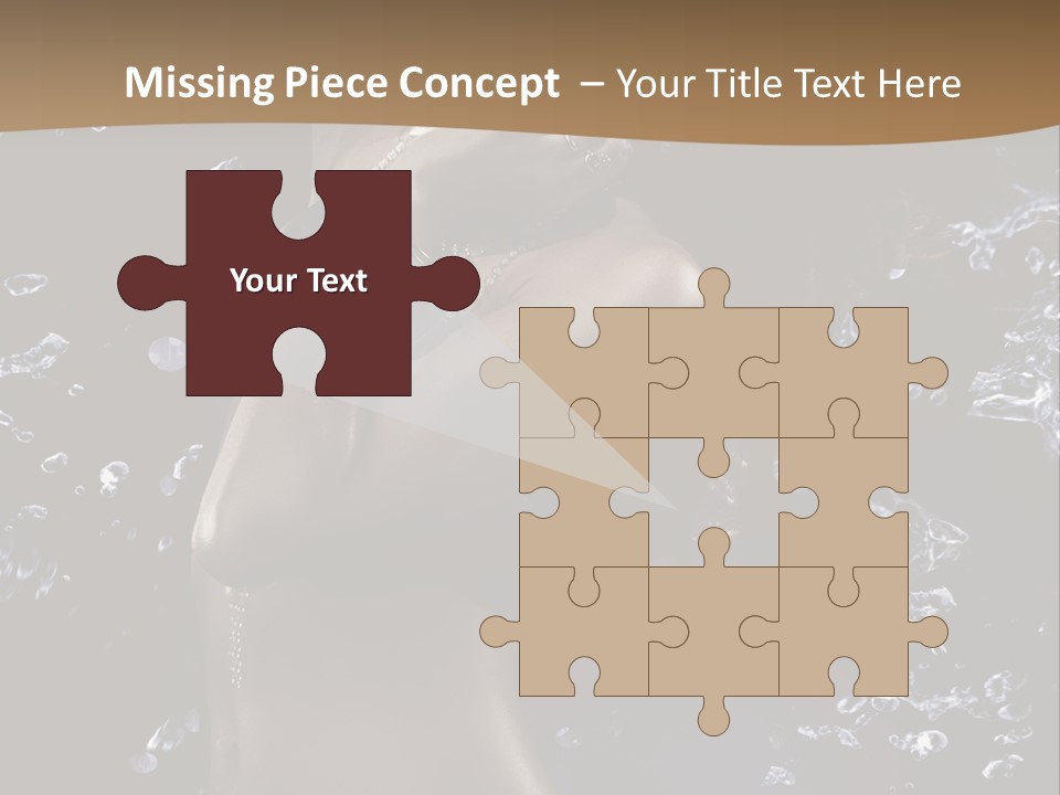 Liquid Brunette Drop PowerPoint Template