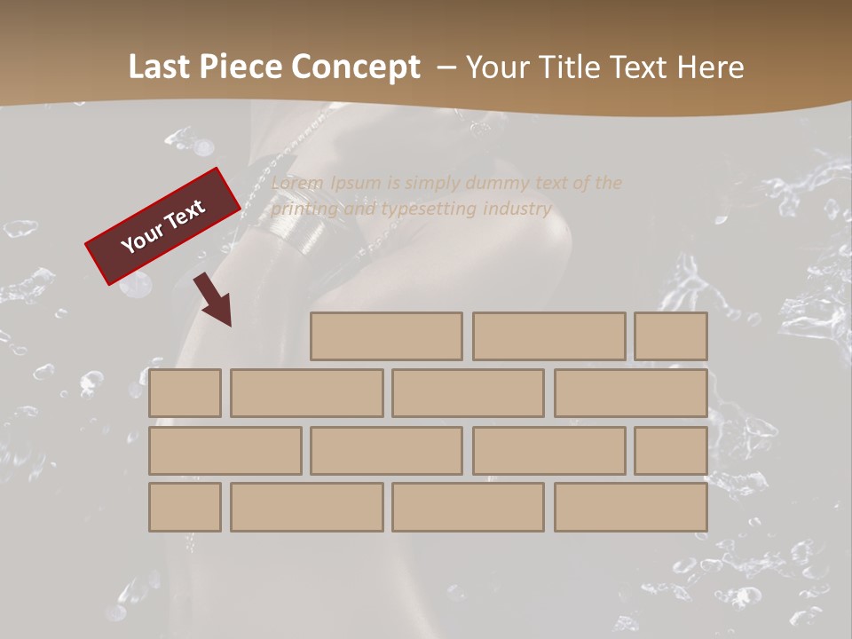 Liquid Brunette Drop PowerPoint Template