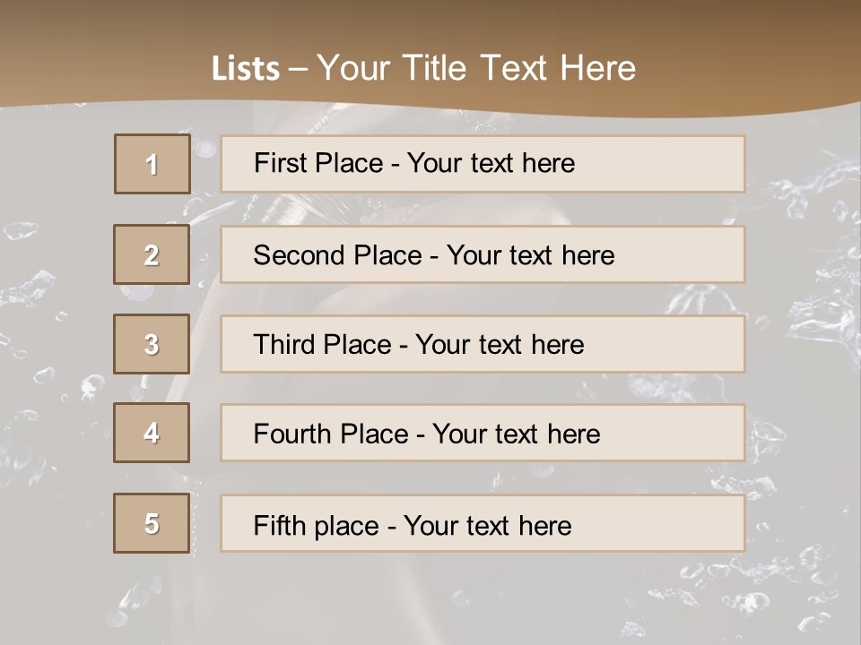 Liquid Brunette Drop PowerPoint Template