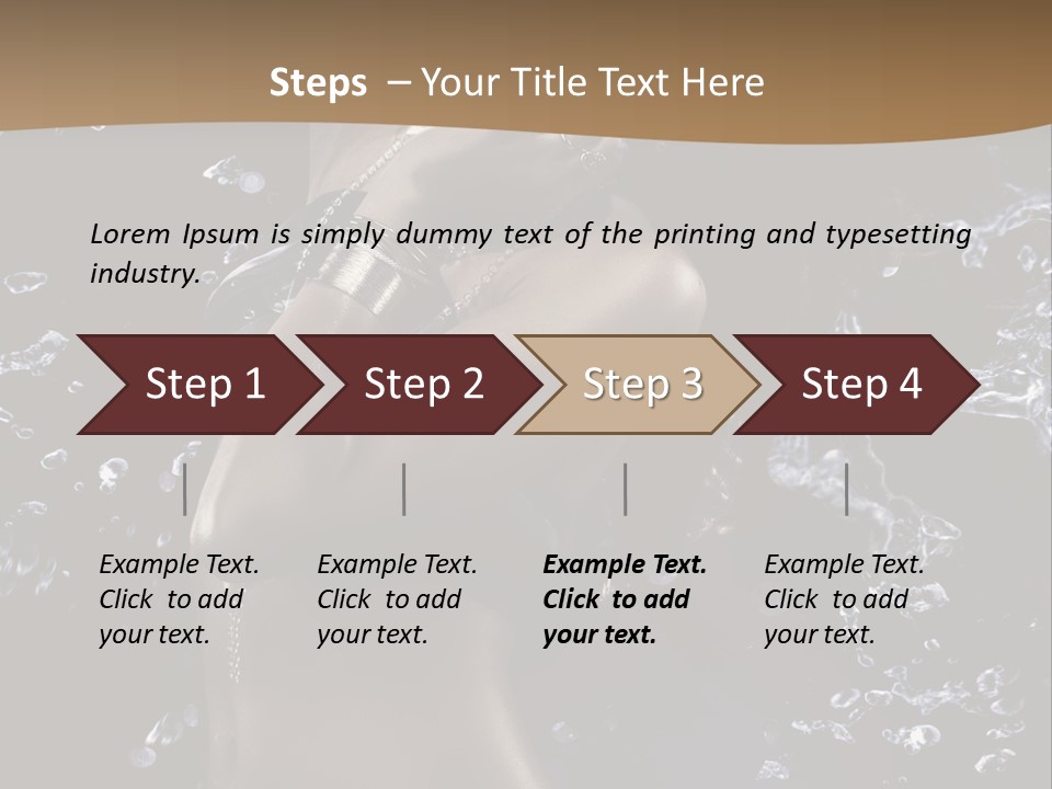 Liquid Brunette Drop PowerPoint Template