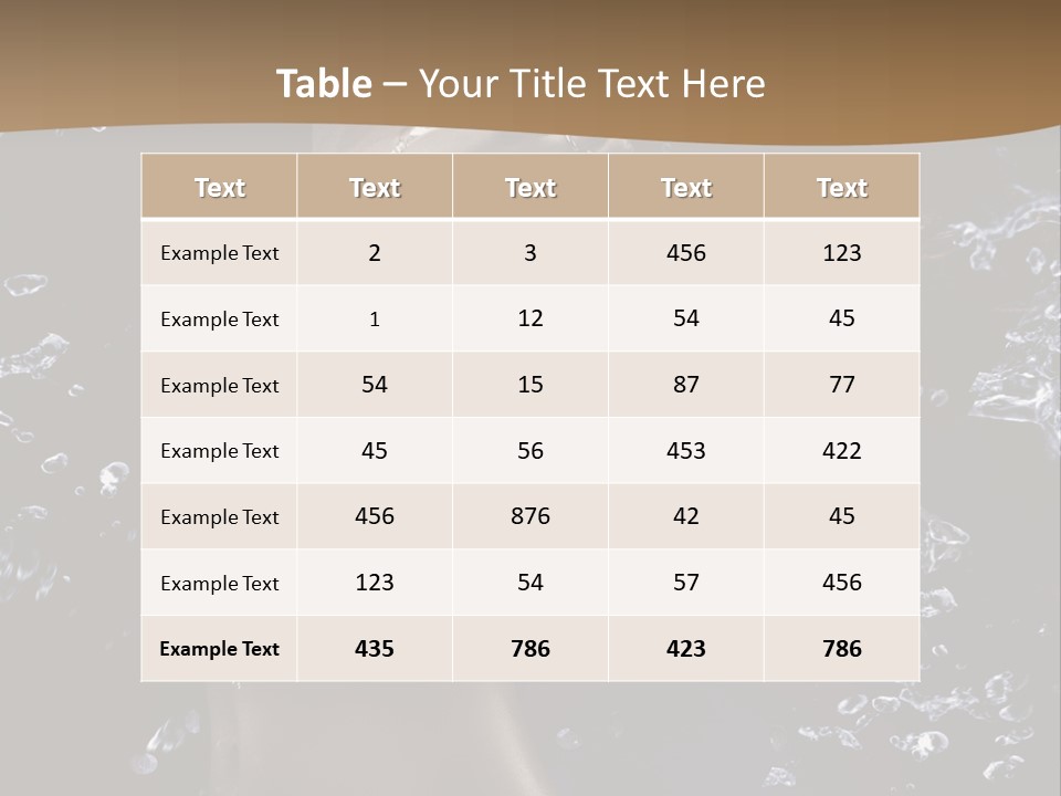 Liquid Brunette Drop PowerPoint Template