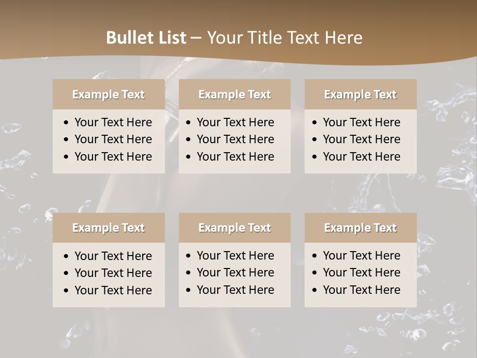 Liquid Brunette Drop PowerPoint Template