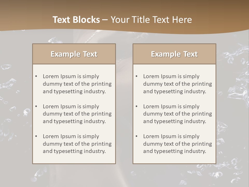 Liquid Brunette Drop PowerPoint Template