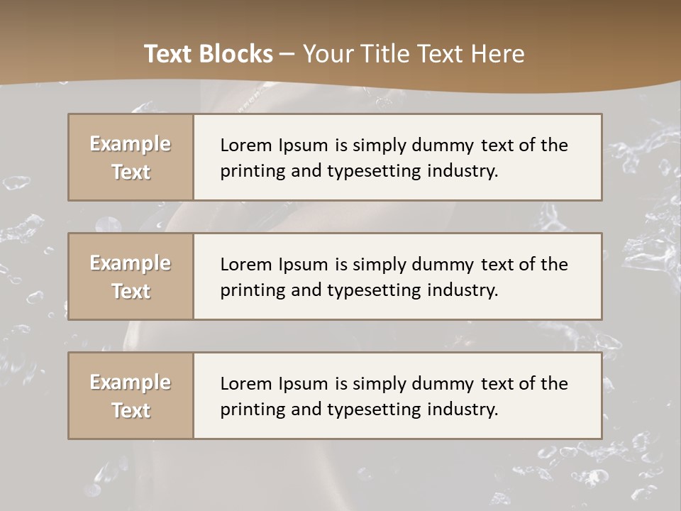Liquid Brunette Drop PowerPoint Template