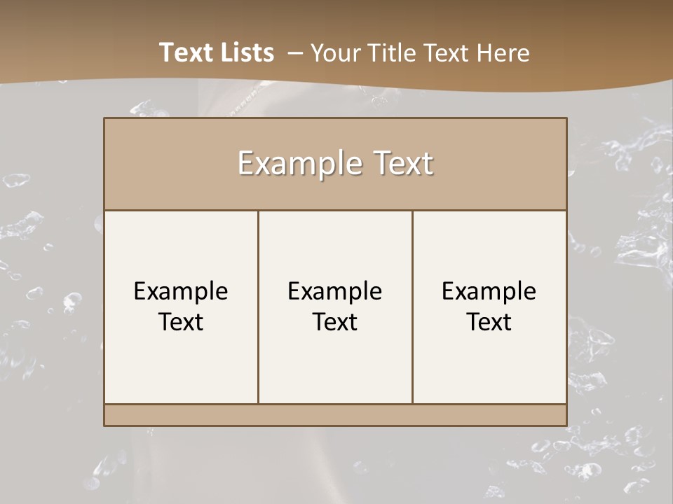 Liquid Brunette Drop PowerPoint Template