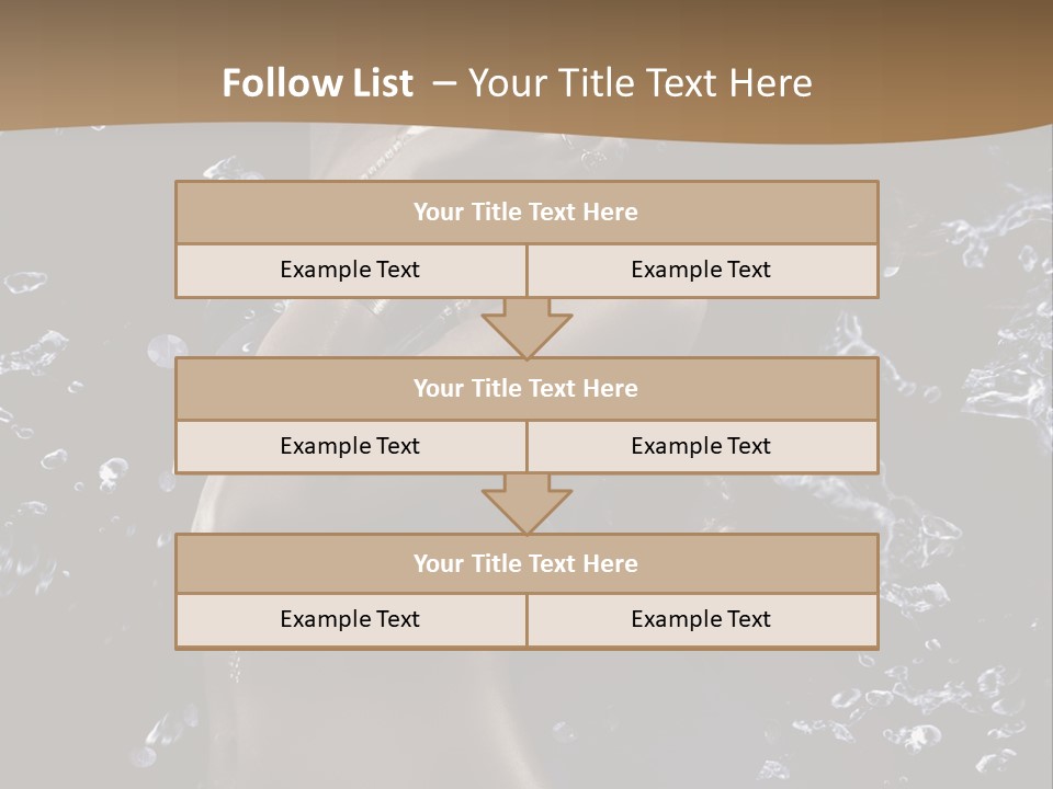Liquid Brunette Drop PowerPoint Template