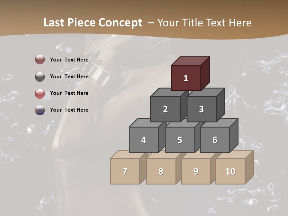 Liquid Brunette Drop PowerPoint Template