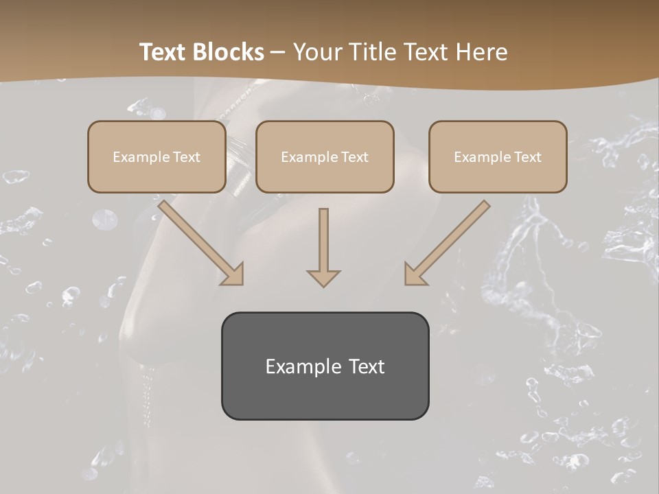 Liquid Brunette Drop PowerPoint Template