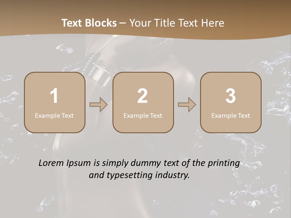 Liquid Brunette Drop PowerPoint Template