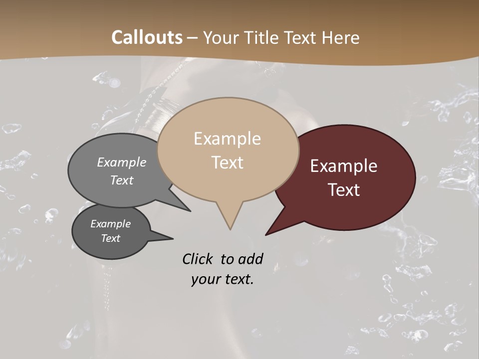 Liquid Brunette Drop PowerPoint Template