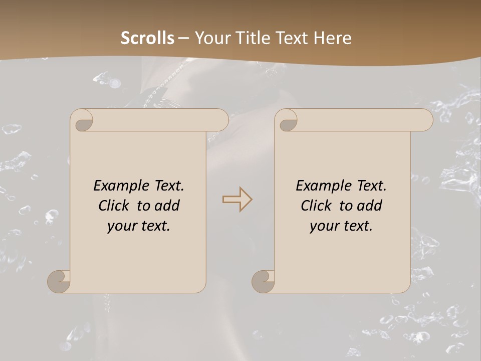 Liquid Brunette Drop PowerPoint Template