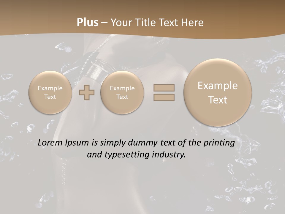 Liquid Brunette Drop PowerPoint Template