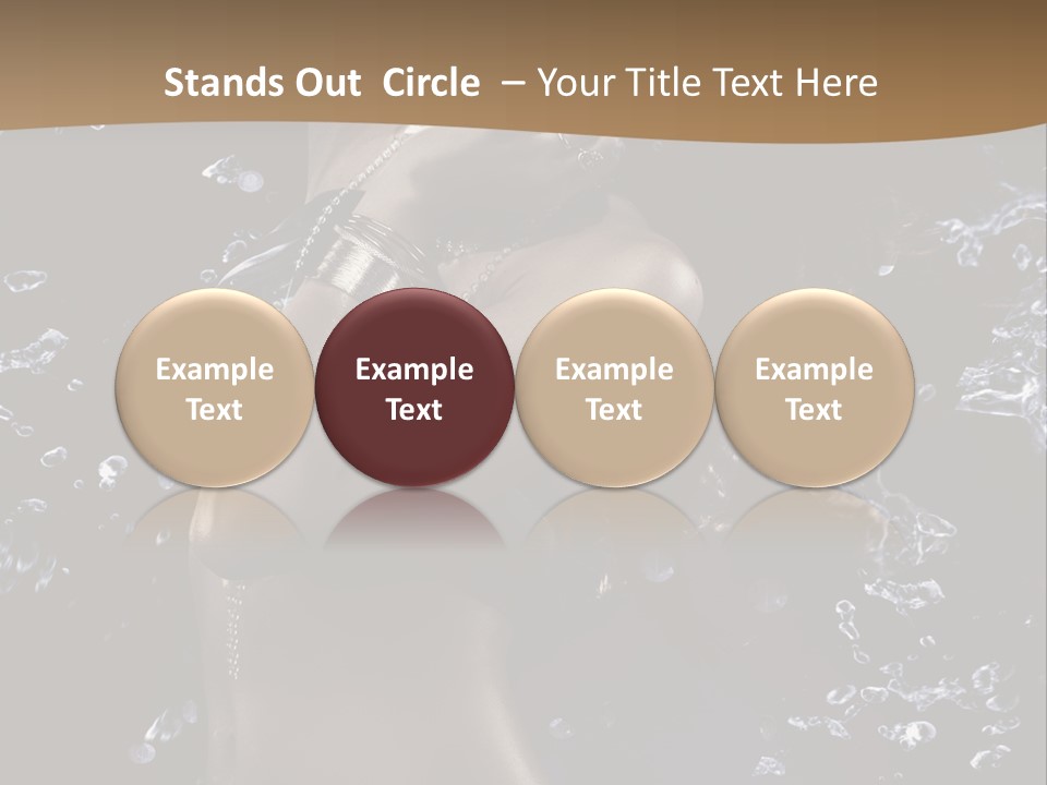 Liquid Brunette Drop PowerPoint Template