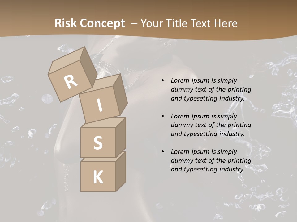 Liquid Brunette Drop PowerPoint Template