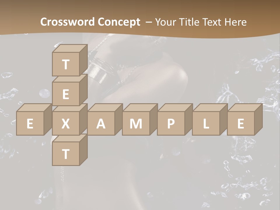 Liquid Brunette Drop PowerPoint Template