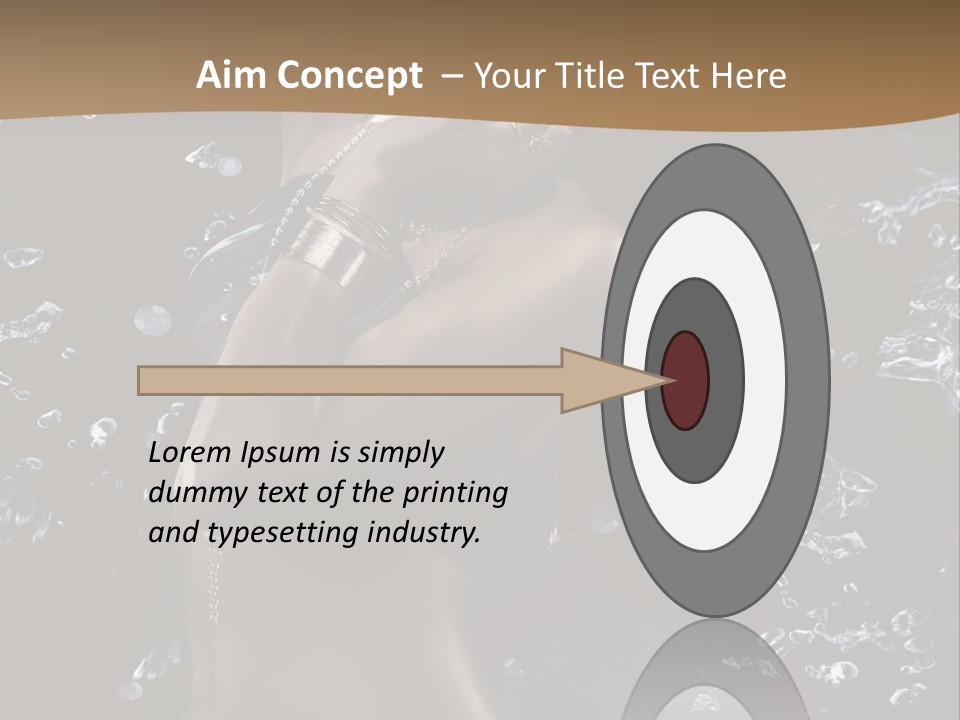 Liquid Brunette Drop PowerPoint Template