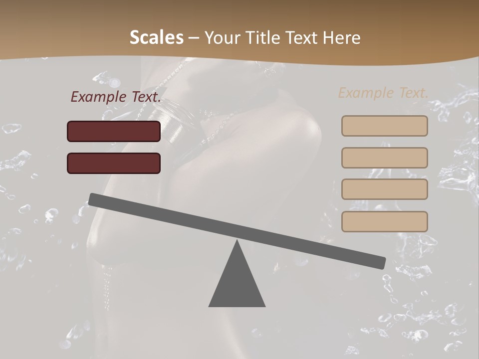 Liquid Brunette Drop PowerPoint Template