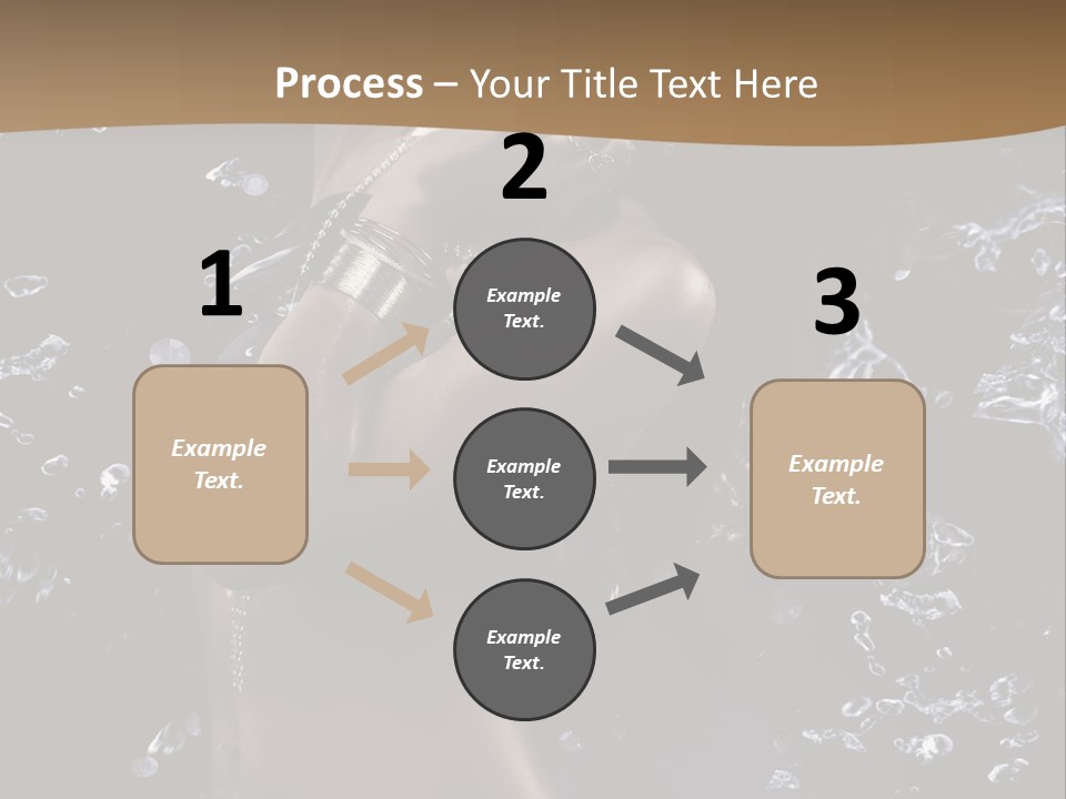 Liquid Brunette Drop PowerPoint Template