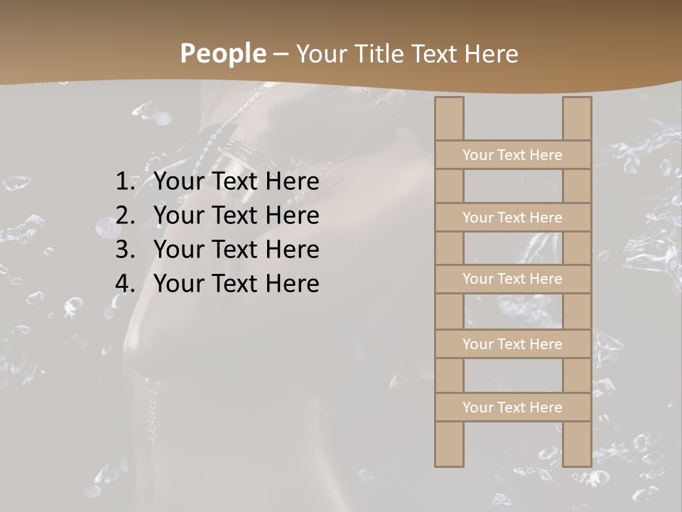 Liquid Brunette Drop PowerPoint Template