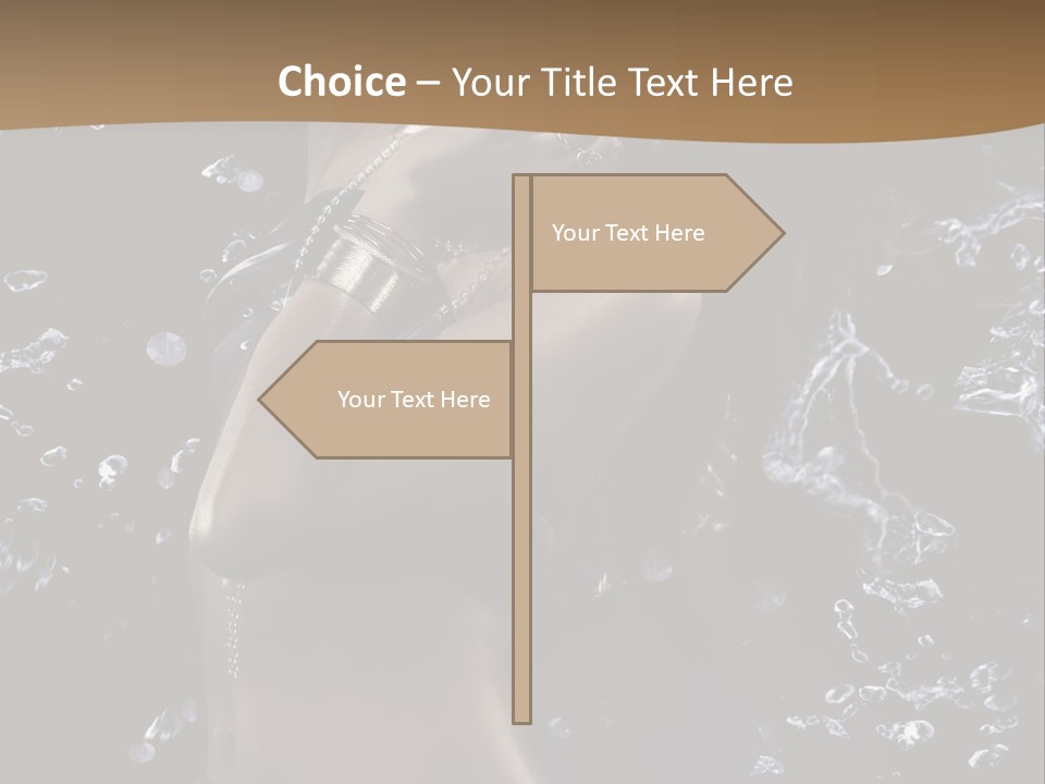 Liquid Brunette Drop PowerPoint Template