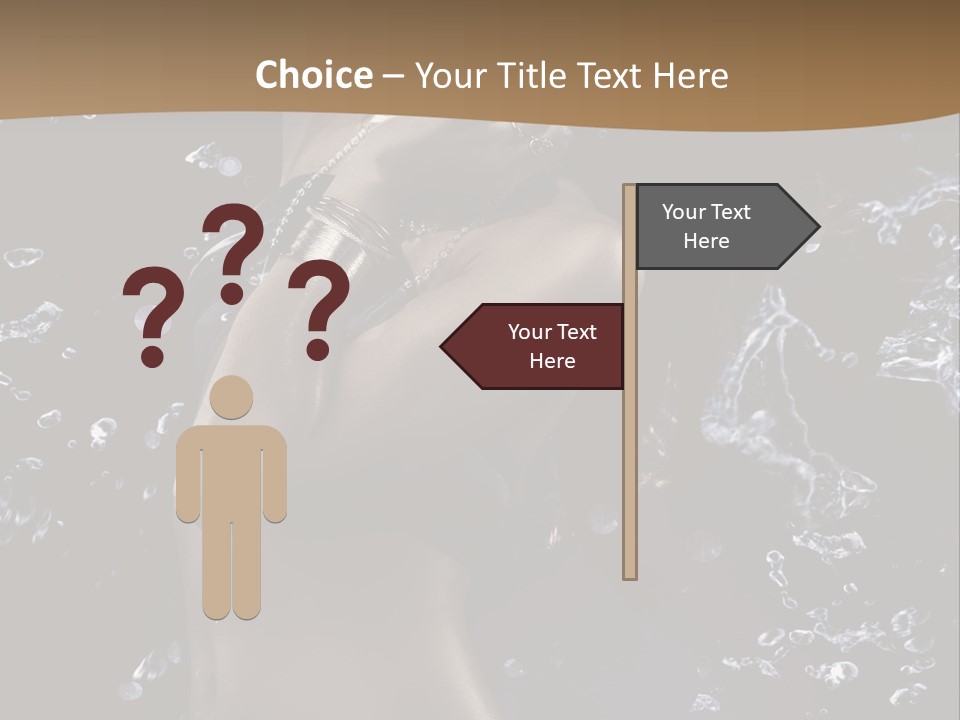 Liquid Brunette Drop PowerPoint Template