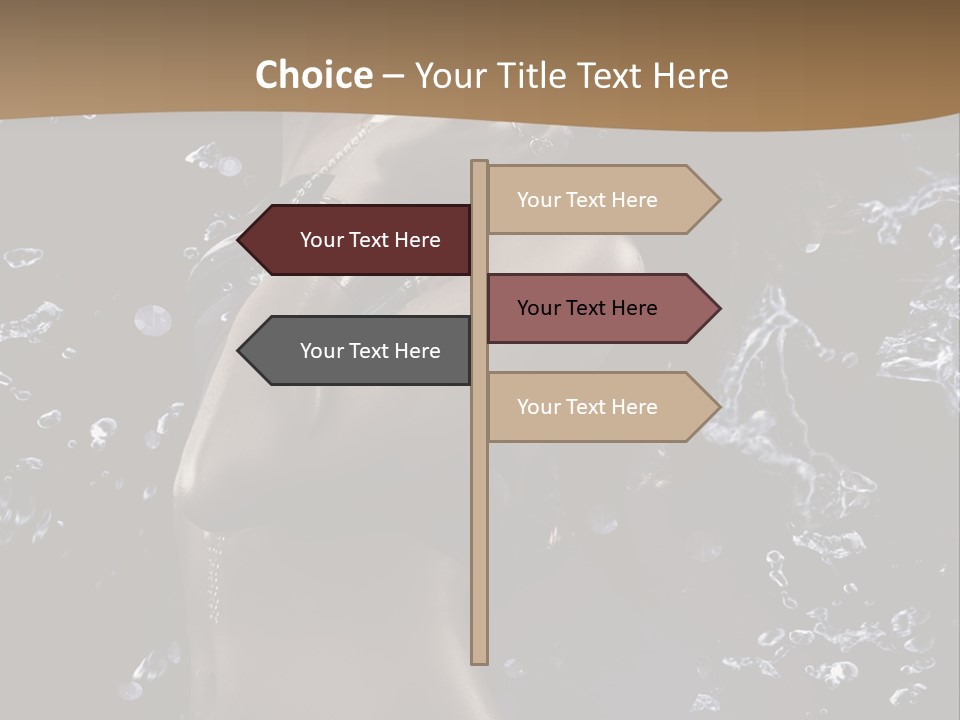 Liquid Brunette Drop PowerPoint Template