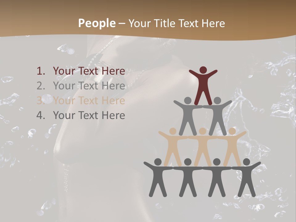 Liquid Brunette Drop PowerPoint Template