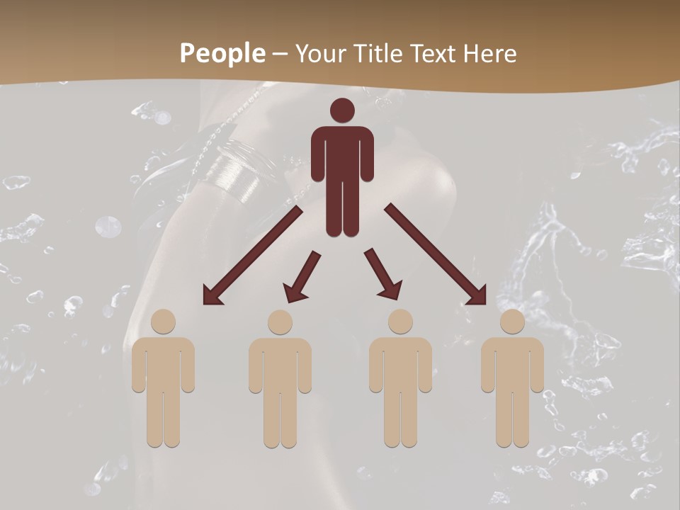 Liquid Brunette Drop PowerPoint Template